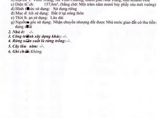 Bán lô đất vĩnh phương thuộc phường tây nha trang 157m ngang 9m cực đẹp giá chỉ 1tỷ490