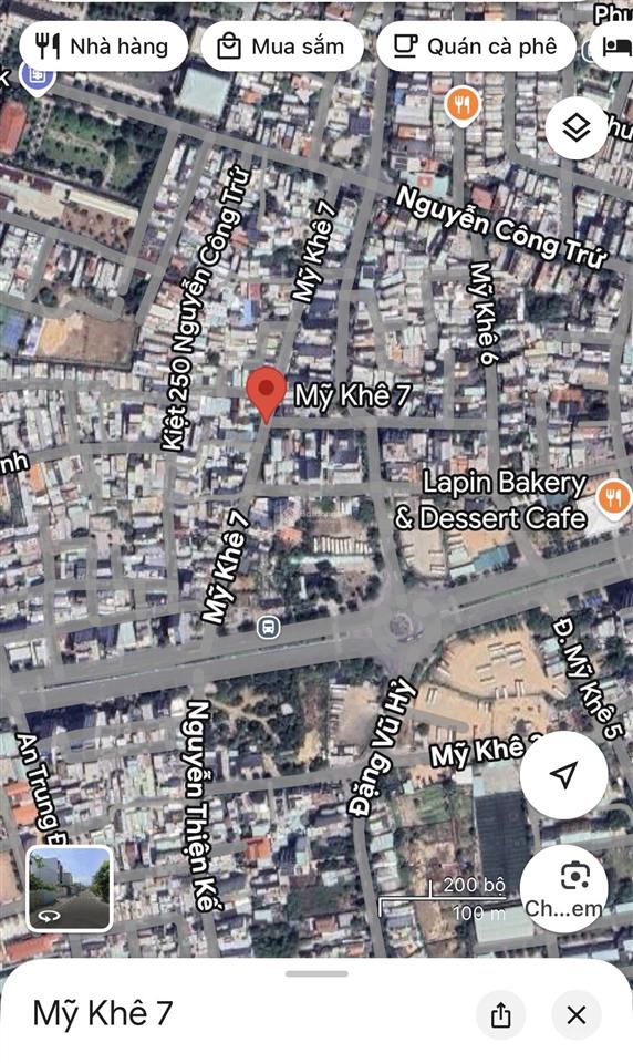 Chính chủ cần bán lô đất 110m2 sau lưng nhà mặt tiền đường mỹ khê 7 gần biển