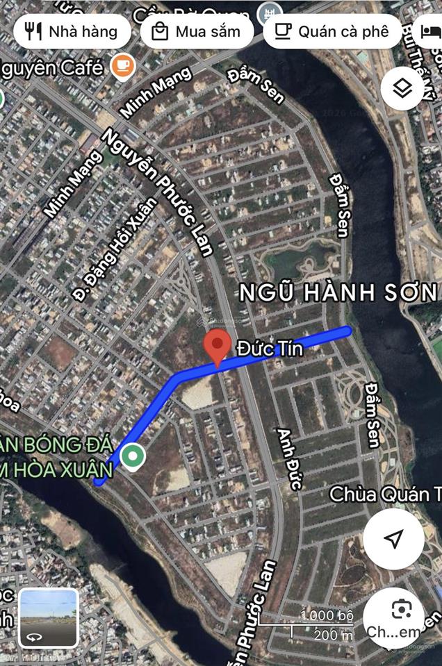 Chính chủ cần bán nhanh lô đất sạch đẹp mt đức tín đường 7m5  nam hoà xuân. giá tốt cơ hội đầu tư