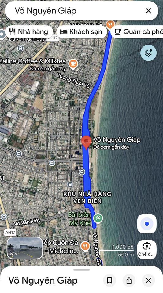 Chính chủ cần bán nhanh lô đất 500m2 đắc địa đường hoàng sa ngay bãi tắm mân thái cực hiếm