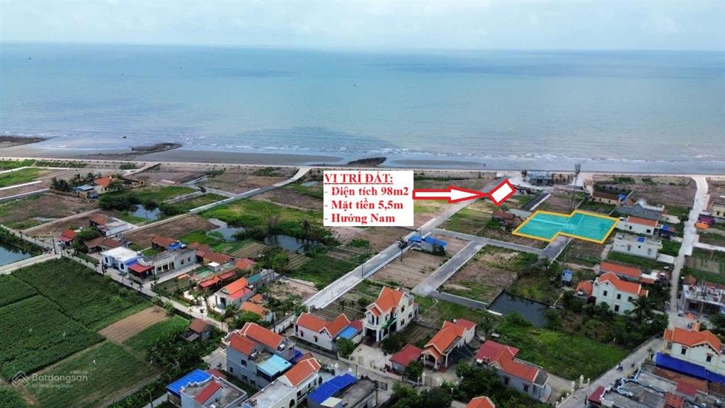 Lô góc 98m2, view biển hải xuân, 650 triệu. miễn trung gian