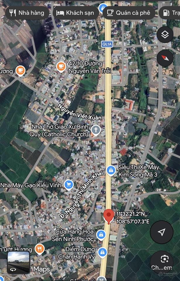 Đất mặt tiền ql1a  1080m2  2 mặt tiền ngang 21,5m  16 tỷ