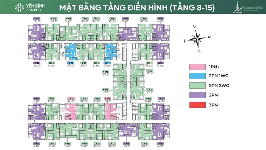 Booking tháp căn hộ đẹp nhất yên bình complex