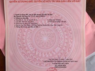 Lô đất vip 10x32m cho khách đầu tư đón sóng vingroup đức hòa, mặt tiền đường nhựa rộng 20m