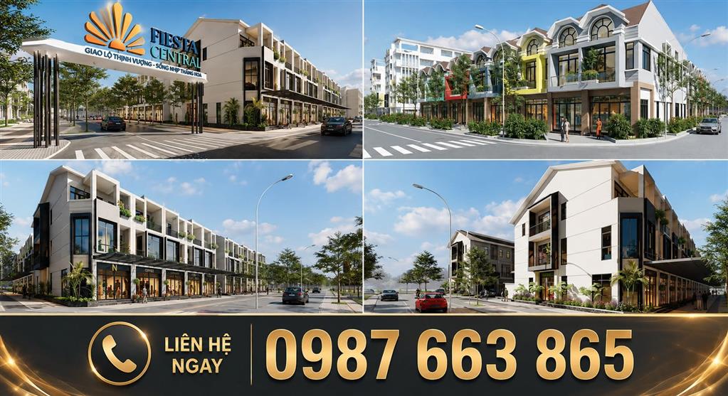 NHÀ PHỐ  FIESTA CENTRAL BÌNH DƯƠNG  ĐỐI DIỆN TRƯỜNG THCS – THPT LÊ THÁNH TÔNG 0987663865
