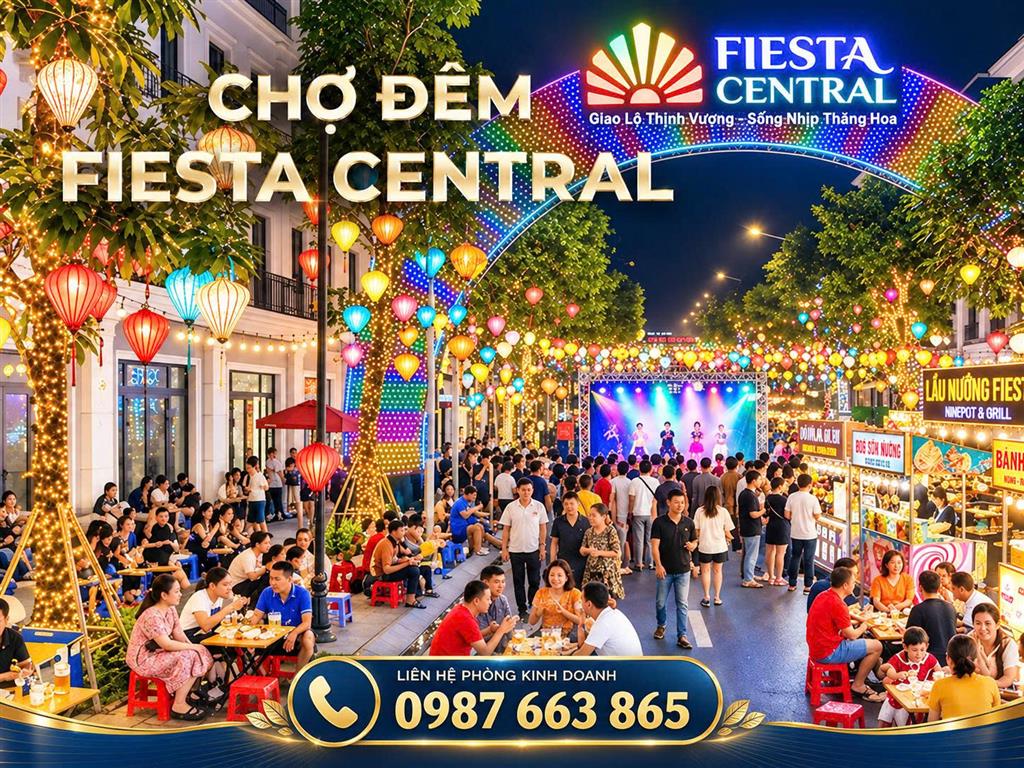 Fiesta Central Bình Dương nhà phố 2 mặt tiền tạo sự  tăng khả năng nhận diện khi kinh