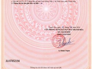 Bán đất ngay trung tâm thị trấn giắt, triệu sơn, thanh hóa