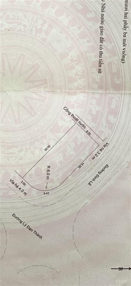 Bán lô góc gần trần thánh tông dt 168m2 ngang 9m  17tỷ