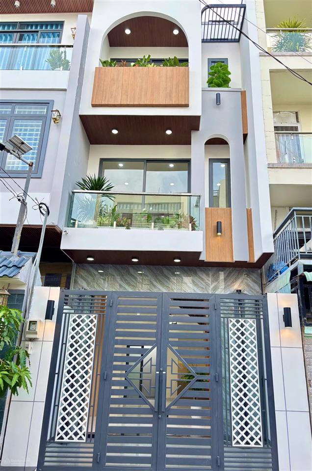 Nhà 4 tầng mới 100%, gần chợ long trường, khu phân lô, hẻm 6m.