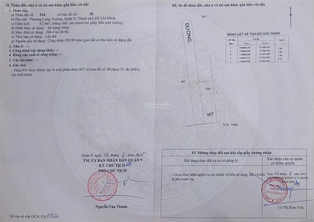 Lô đất 63m2, xây dựng cao tầng, hẻm 7m, kdc việt nhân eco 2, trường lưu, gần chợ long trường.