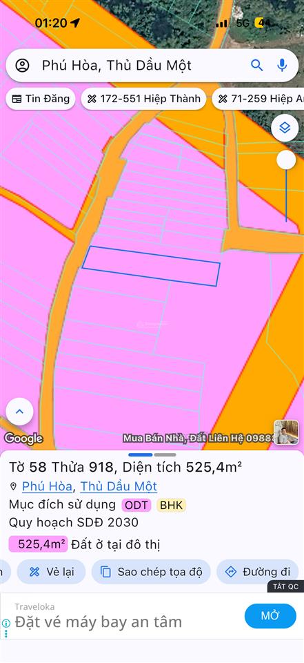Bán đất phú hoà gần vành đai 3 thổ cư gần full hồng