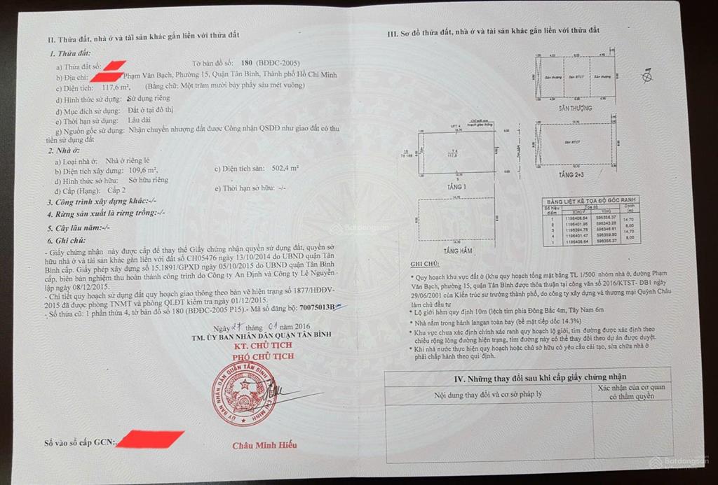 Bán nhà 8x17,5m, 1 hầm + 4 lầu đường phạm văn bạch, p. 15, q. tân bình (p. tân sơn), tp. cm
