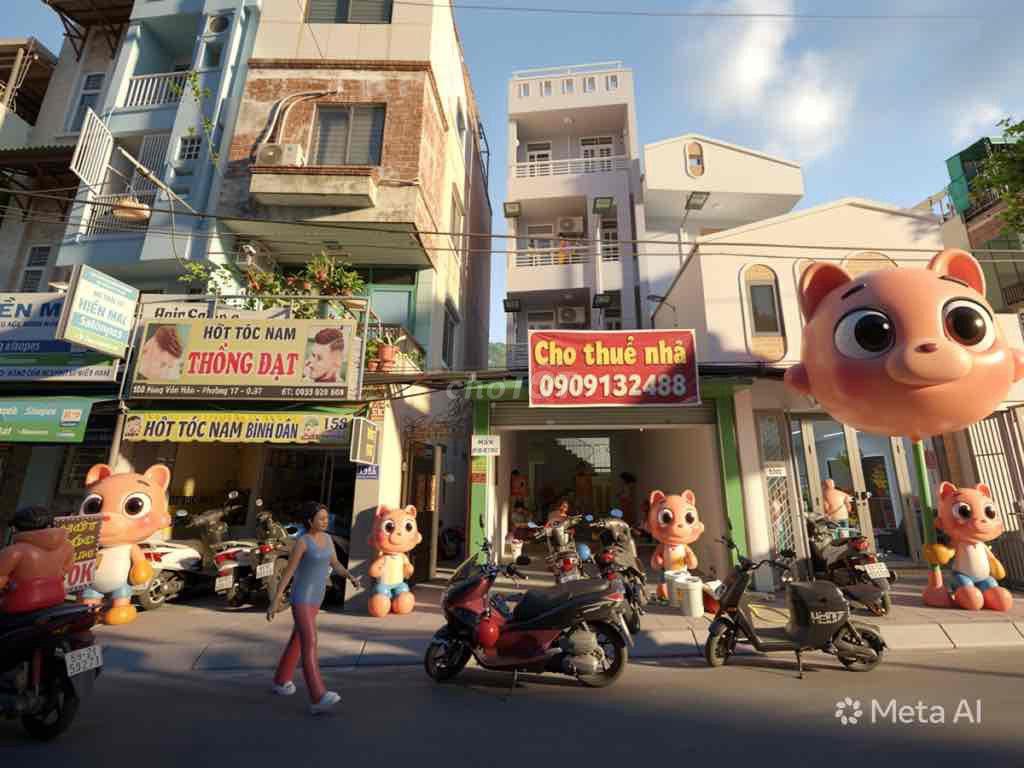 CHO THUÊ NHÀ MỚI 5 TẦNG MẶT TIỀN PHAN VĂN HÂN, P.17, Quận. BT GIÁ 39TR