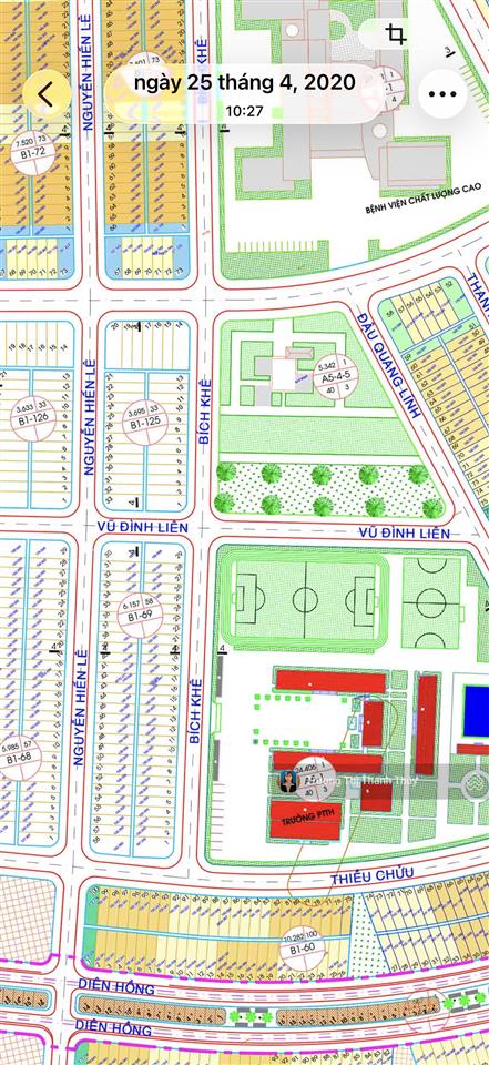 Hạ thêm 300tr  bán nhanh lô đất số nhà 168 bích khê, view công viên chỉ 5,35 tỷ