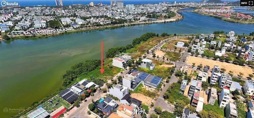 Bán đất biệt thự đảo vip hòa xuân 300m2, 2 mặt tiền view sông