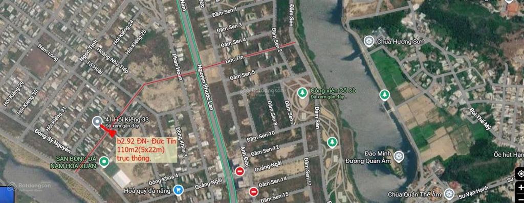Bán đất đức tín nam hòa xuân | đông nam đường thông  nguyễn phước lan  chỉ 4,2 tỷ