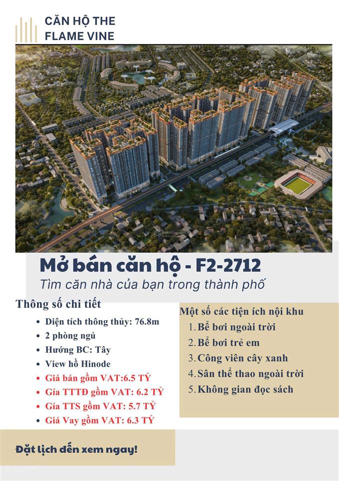 Siêu phẩm view hồ 2pn  f22712 | 76.8m