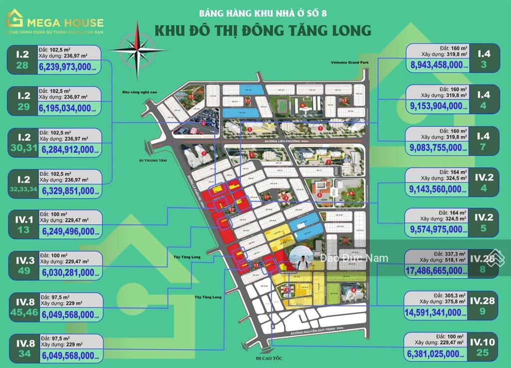 5 suất giá gốc cđt chỉ 6,05 tỷ/căn tt theo tiến độ 12 tháng, nh vietcombank hỗ trợ vay ls ưu đãi.