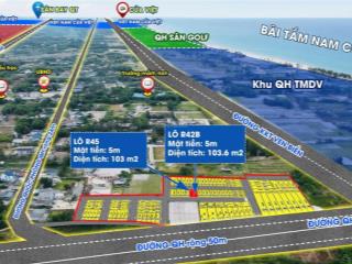 Chính chủ cần bán lô đất cách biển chỉ 270m giá hơn 600 triệu/lô diện tích 100m2 full thổ, sẳn sổ.