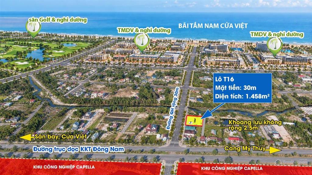 Cần bán gấp lô đất ven biển diện tích 165m2 giá 372tr, sẵn sổ ở khu kinh tế đông  nam, quảng trị