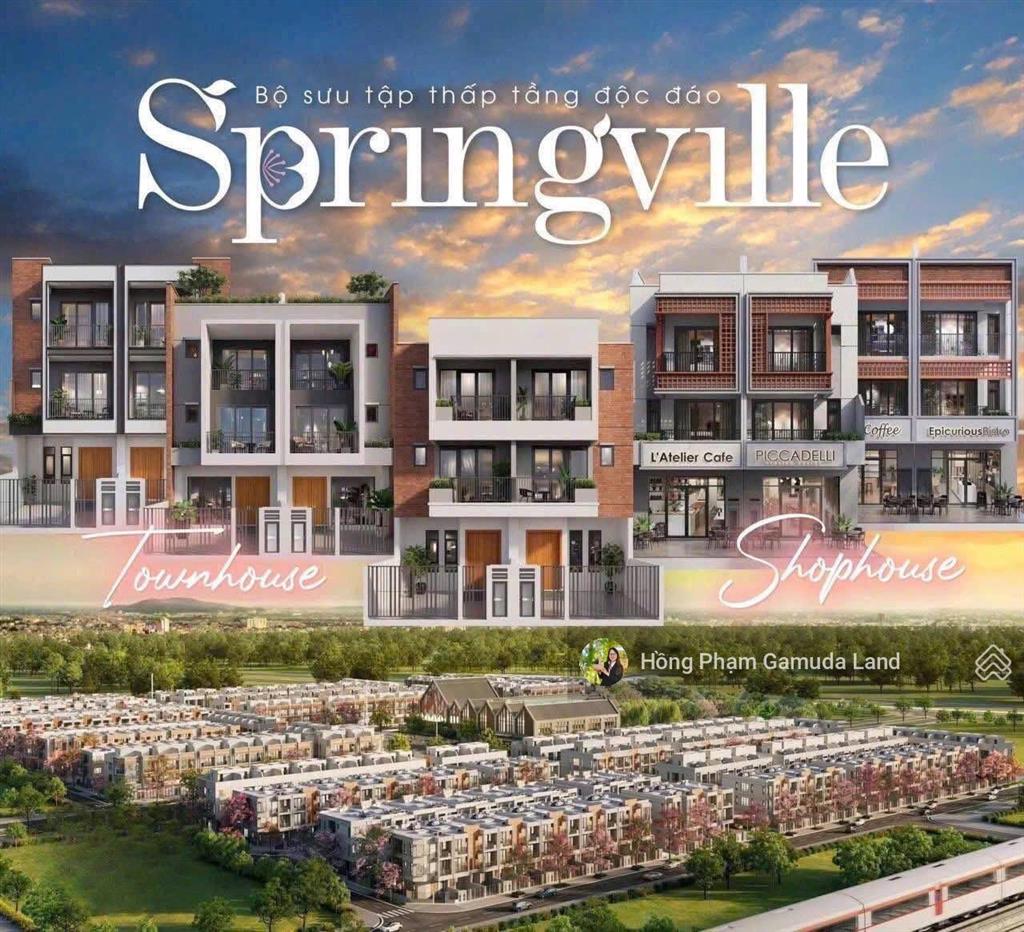 Full rổ hàng spring ville  nhà phố, shophouse liền kề sân bay quốc tế long thành 15p  giá hđmb