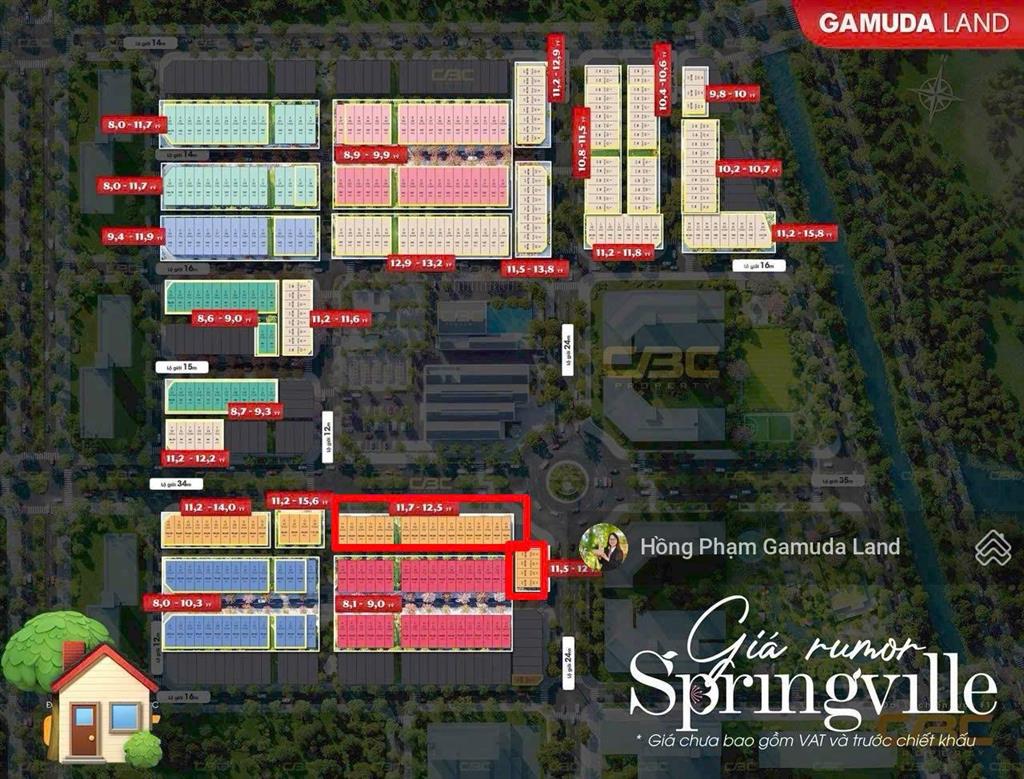 Full rổ hàng spring ville  nhà phố, shophouse liền kề sân bay quốc tế long thành 15p  giá hđmb