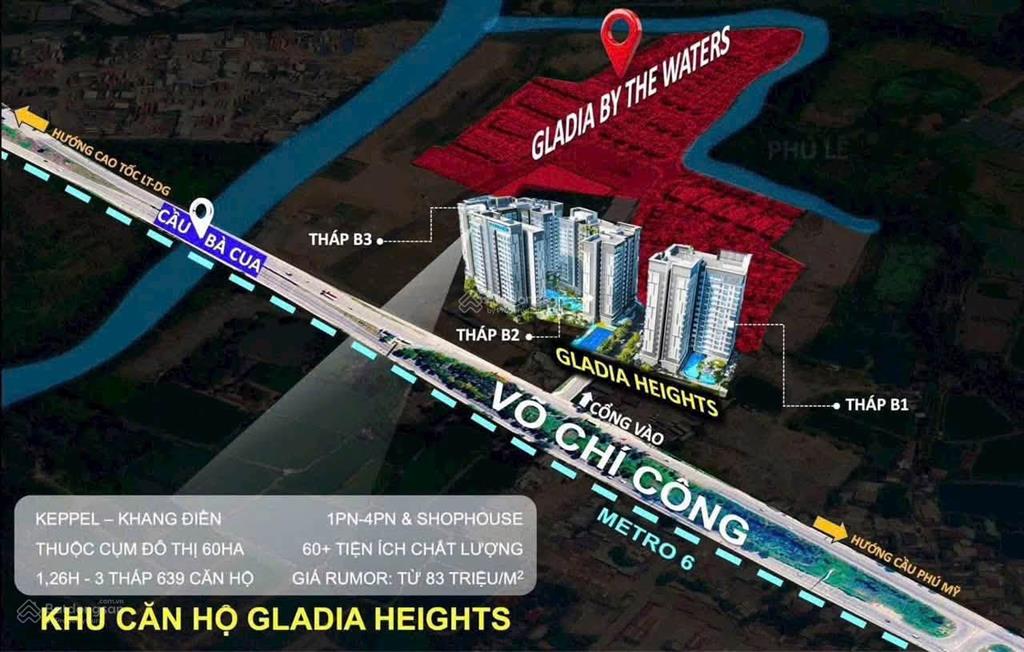 Quỹ căn đẹp gladia heights  thanh toán 10% ký hđmb, chiết khấu 14%