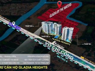 Quỹ căn đẹp gladia height  thanh toán 10% ký hđmb, chiết khấu 14%