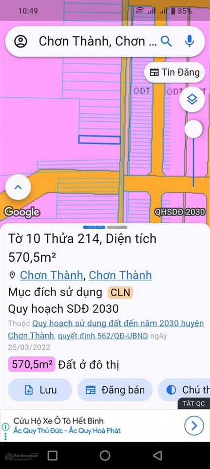 Bán đất tại hưng long, chơn thành, 1,3 tỷ, 500m2, view đẹp, pháp lý đầy đủ