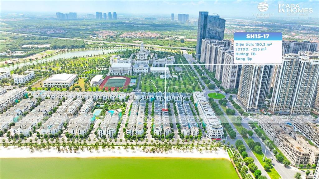 Bán song lập san hô 150m2 vị trí gần hồ nhiều tiện ích tại vinhomes ocean park