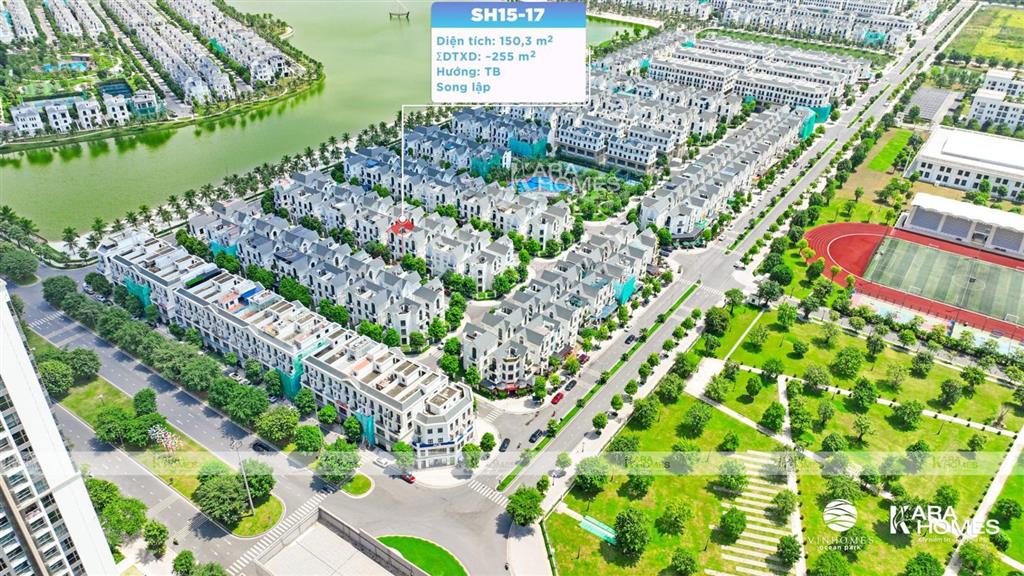 Bán song lập san hô 150m2 vị trí gần hồ nhiều tiện ích tại vinhomes ocean park