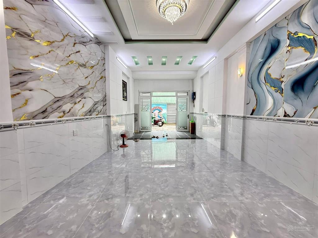 Nhà mới 1 trệt 2 lầu nguyễn thị đặng q12, hxh, 63m2, 5.95 tỷ