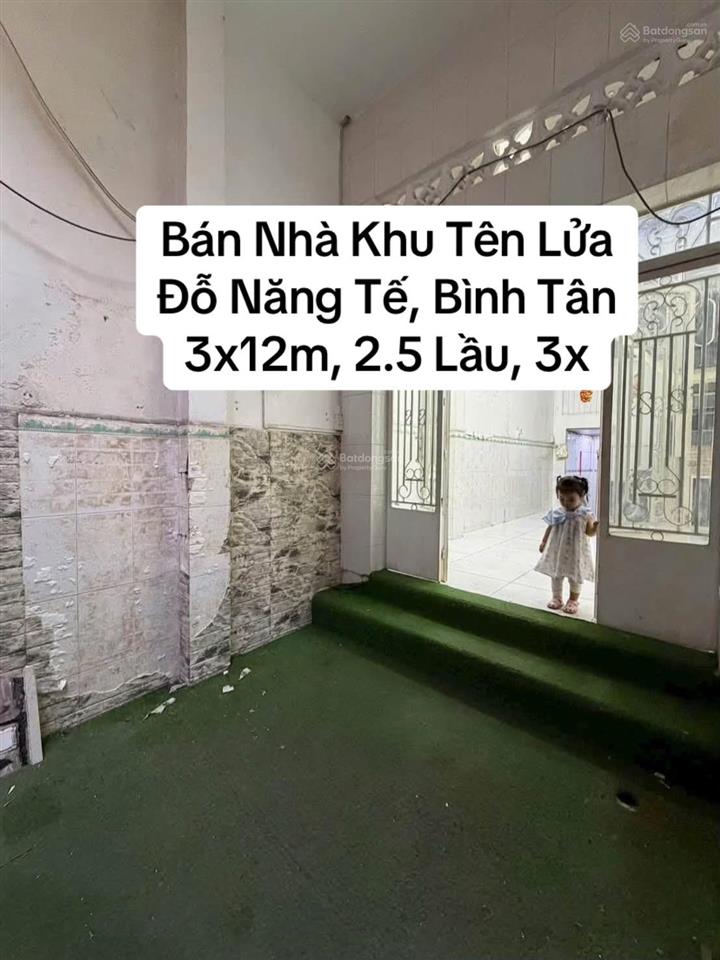 Bán gấp nhà đỗ năng tế, bình tân khu tên lửa, 3x12m, 3 tấm, 3,5 tỷ