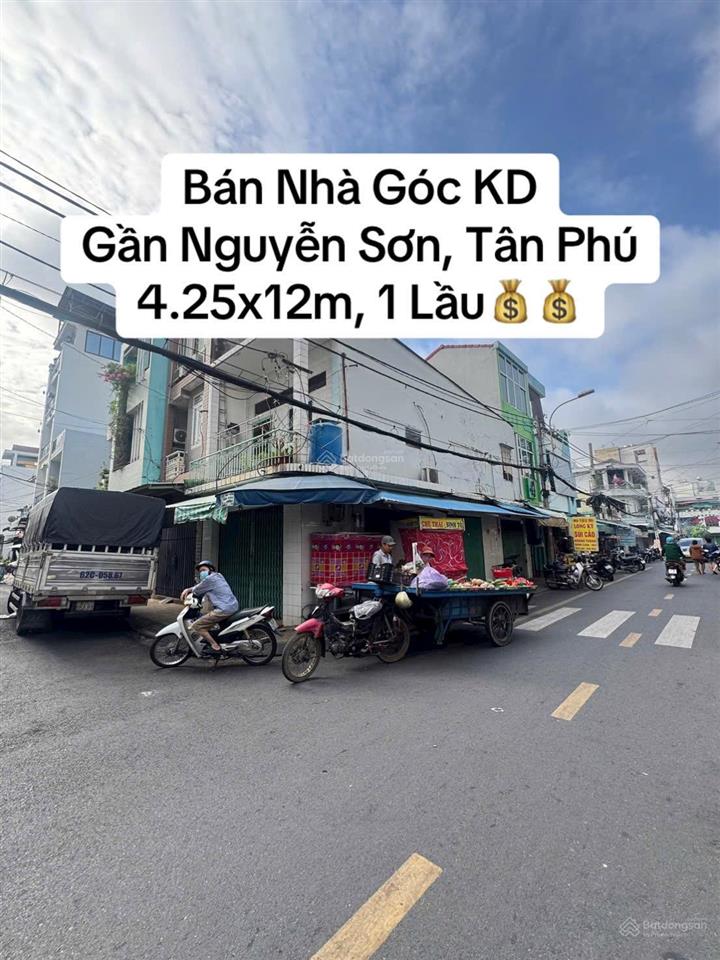 Bán góc kd nguyễn nhữ lãm, gần chợ nguyễn sơn, 4.25x12m, 1 lầu, 8 tỷ