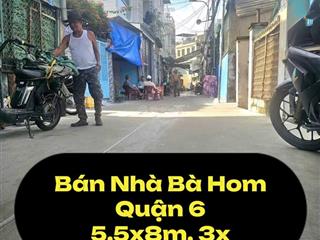 Bán gấp nhà hẻm xe hơi bà hom, quận 6, 5.5x8m, 3,98 tỷ