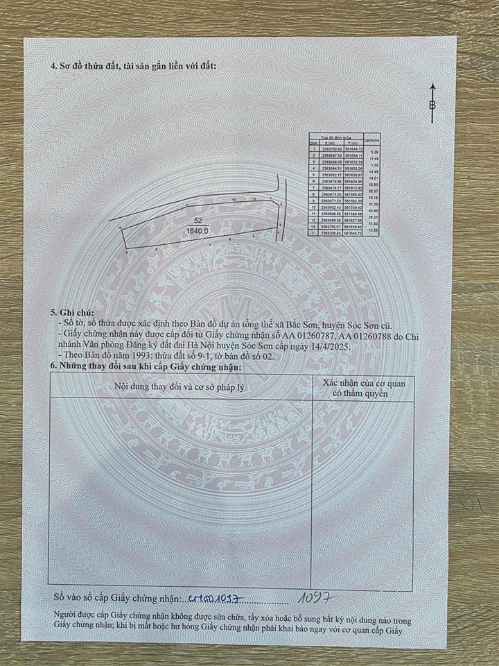 Bán đất đẹp tại bắc sơn, sóc sơn, hà nội, 4,5 triệu vnd/m2, 1640 m2