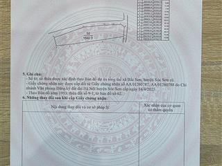 Bán đất đẹp tại bắc sơn, sóc sơn, hà nội, 4,5 triệu vnd/m2, 1640 m2