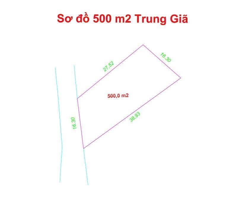 Quá rẻ chỉ 1,85 tỷ, 500m2 đất sóc sơn mặt tiền 16,3m, ngõ 4m, pháp lý đầy đủ