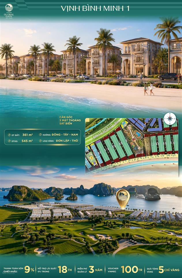 125 tỷ cho 1 căn dinh thự  biệt thự đơn lập 360m2 view trực diện mặt vịnh di sản hạ long