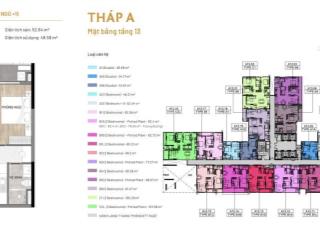 Chính chủ bán căn 1pn diện tích 52.64m2 tầng trung tháp a giá 3 tỷ 850 view hồ bơi công viên
