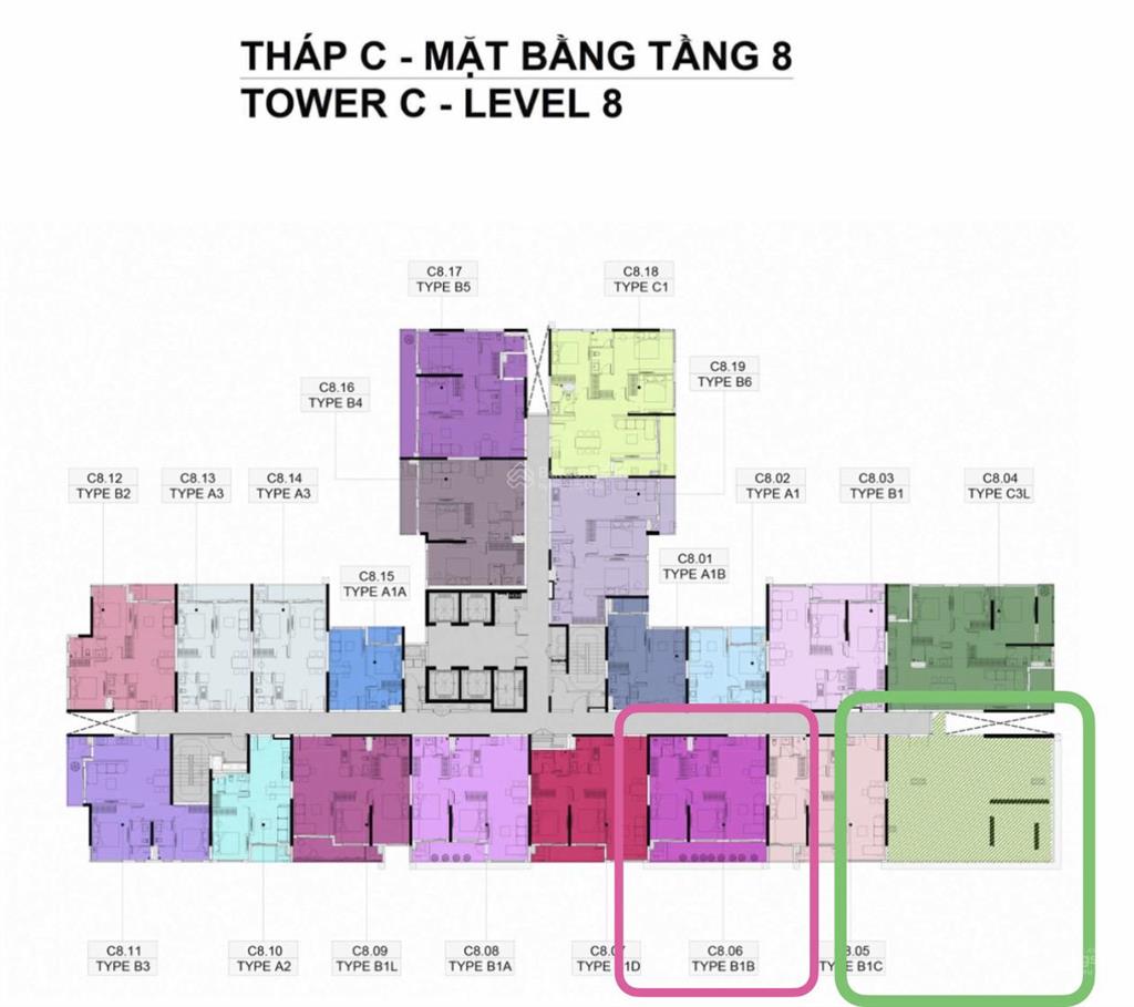 Bán căn hộ 2pn diện tích 82,72m2 ban công dài tặng kèm ô xe ô tô định danh theo căn hộ giá 5 tỷ 650