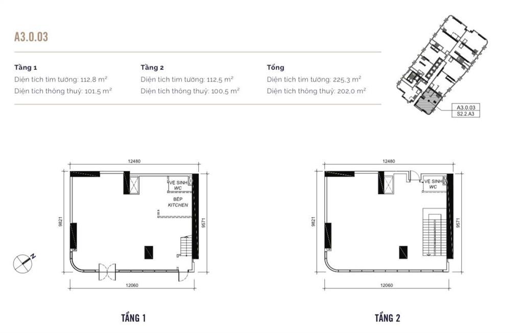 Eaton park pure luxury độc bản shophouse căn góc tháp a3 view sông, công viên đẹp nhất dự án