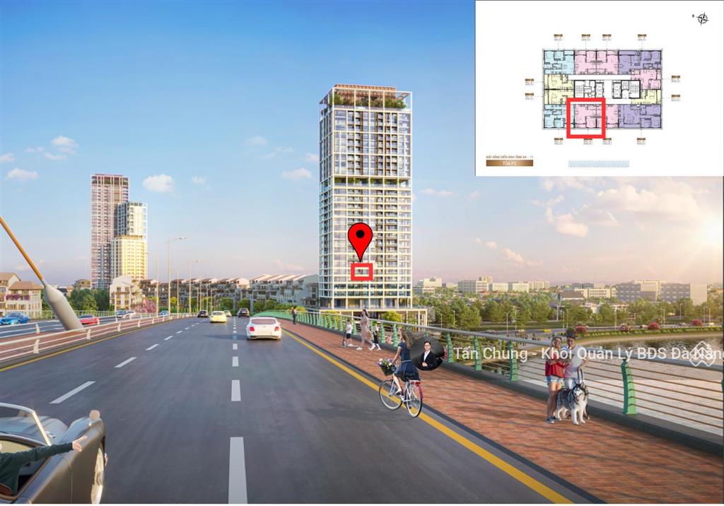Căn 1pn + full nội thất mới  view trực diện sông hàn, pháo hoa  diện tích 49,4m2  giá 6,2 tỷ