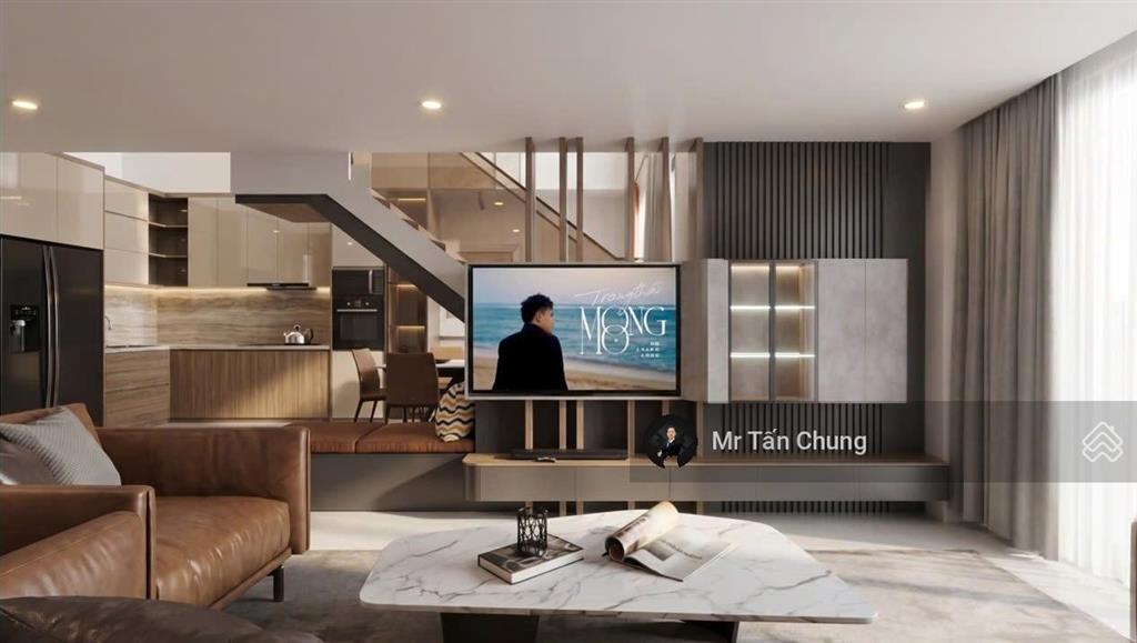 Sẵn căn hộ duplex 2 phòng ngủ full nội thất tầng cao view biển  diện tích 70m2  giá 30tr/tháng