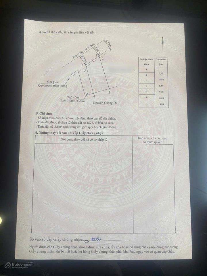 Lô góc trục thôn ngũ phúc(nghi dương)  sát khu công nghiệp