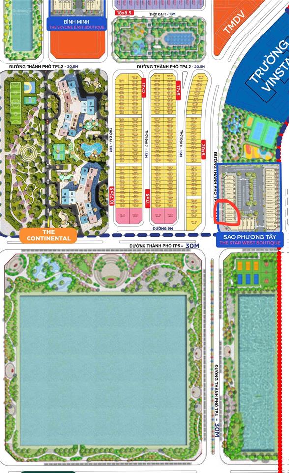 Bán 2 căn lk view hồ nhỏ tổng 200m2. mặt tiền 10m. xây dựng 5 tầng 1 tum. giá 35 tỷ. mặt đường 30m