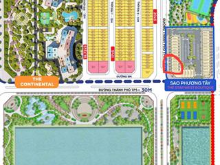 Bán 2 căn lk view hồ nhỏ tổng 200m2. mặt tiền 10m. xây dựng 5 tầng 1 tum. giá 35 tỷ. mặt đường 30m