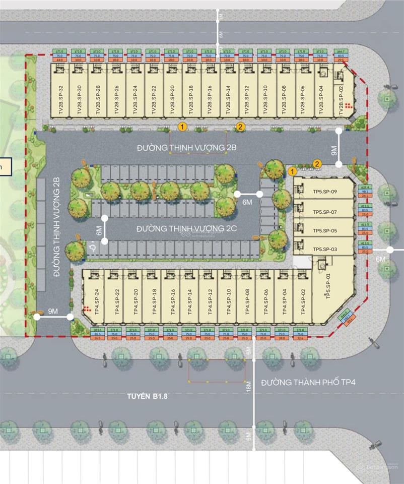 Bán 2 căn lk view hồ nhỏ tổng 200m2. mặt tiền 10m. xây dựng 5 tầng 1 tum. giá 35 tỷ. mặt đường 30m