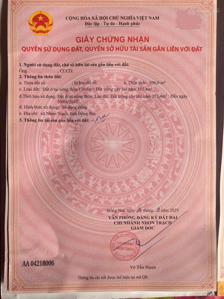Đất gần vành đai 3 nhơn trạch  kết nối nhanh thủ thiêm  long thành