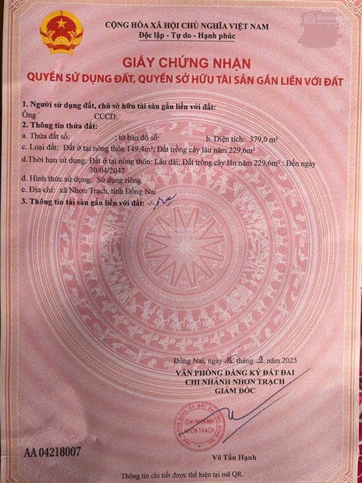 Đất gần vành đai 3 nhơn trạch  kết nối nhanh thủ thiêm  long thành